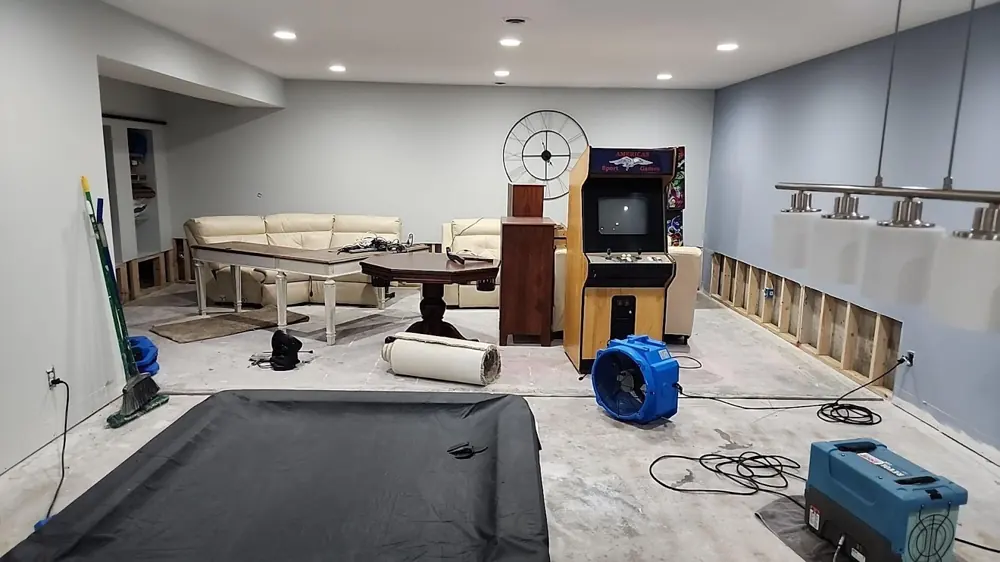 Restoration equipment on a Carlsbad job